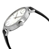 Buy Shop Calvin Klein Even Silver Black Leather Strap Watch for Women - K7B231C6 USA Online