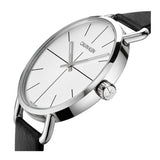 Buy Shop Calvin Klein Even Silver Dial Black Leather Strap Watch for Men - K7B211CY USA Online