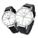 Buy Shop Calvin Klein Even Silver Dial Black Leather Strap Watch for Men - K7B211CY USA Online