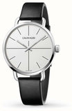 Buy Shop Calvin Klein Even Silver Dial Black Leather Strap Watch for Men - K7B211CY USA Online