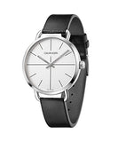 Buy Shop Calvin Klein Even Silver Dial Black Leather Strap Watch for Men - K7B211CY USA Online