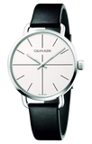 Buy Shop Calvin Klein Even Silver Dial Black Leather Strap Watch for Men - K7B211CY USA Online