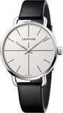 Buy Shop Calvin Klein Even Silver Dial Black Leather Strap Watch for Men - K7B211CY USA Online