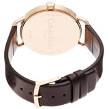 Buy Shop Calvin Klein Even Silver Dial Brown Leather Strap Watch for Men - K7B216G6 USA Online
