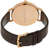 Buy Shop Calvin Klein Even Silver Dial Brown Leather Strap Watch for Men - K7B216G6 USA Online