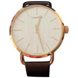 Buy Shop Calvin Klein Even Silver Dial Brown Leather Strap Watch for Men - K7B216G6 USA Online