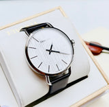 Buy Shop Calvin Klein Even White Dial Black Leather Strap Watch for Women - K7B211C6 USA Online