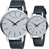 Buy Shop Calvin Klein Even White Dial Black Leather Strap Watch for Women - K7B211C6 USA Online