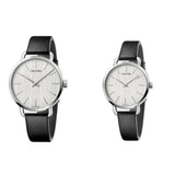 Buy Shop Calvin Klein Even White Dial Black Leather Strap Watch for Women - K7B211C6 USA Online