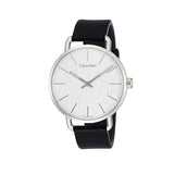 Buy Shop Calvin Klein Even White Dial Black Leather Strap Watch for Women - K7B211C6 USA Online