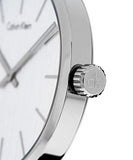 Buy Shop Calvin Klein Even White Dial Black Leather Strap Watch for Women - K7B211C6 USA Online