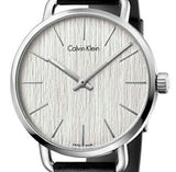 Buy Shop Calvin Klein Even White Dial Black Leather Strap Watch for Women - K7B211C6 USA Online
