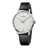 Buy Shop Calvin Klein Even White Dial Black Leather Strap Watch for Women - K7B211C6 USA Online