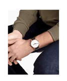 Buy Shop Calvin Klein Even White Dial Black Leather Strap Watch for Women - K7B216C6 USA Online