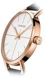 Buy Shop Calvin Klein Even White Dial Black Leather Strap Watch for Women - K7B216C6 USA Online