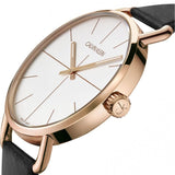Buy Shop Calvin Klein Even White Dial Black Leather Strap Watch for Women - K7B216C6 USA Online