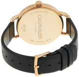 Buy Shop Calvin Klein Even White Dial Black Leather Strap Watch for Women - K7B236C6 USA Online