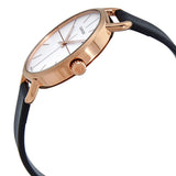 Buy Shop Calvin Klein Even White Dial Black Leather Strap Watch for Women - K7B236C6 USA Online