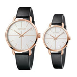 Buy Shop Calvin Klein Even White Dial Black Leather Strap Watch for Women - K7B236C6 USA Online
