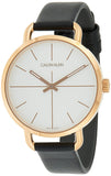 Buy Shop Calvin Klein Even White Dial Black Leather Strap Watch for Women - K7B236C6 USA Online