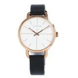 Buy Shop Calvin Klein Even White Dial Black Leather Strap Watch for Women - K7B236C6 USA Online