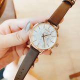 Buy Shop Calvin Klein Even White Dial Brown Leather Strap Watch for Women - K7B236G6 USA Online