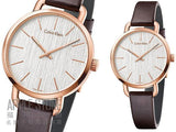 Buy Shop Calvin Klein Even White Dial Brown Leather Strap Watch for Women - K7B236G6 USA Online