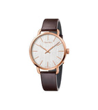 Buy Shop Calvin Klein Even White Dial Brown Leather Strap Watch for Women - K7B236G6 USA Online