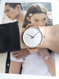 Buy Shop Calvin Klein Even White Dial Rose Gold Mesh Bracelet Watch for Women - K7B21626 USA Online
