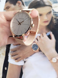 Buy Shop Calvin Klein Even White Dial Rose Gold Mesh Bracelet Watch for Women - K7B21626 USA Online