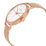 Buy Shop Calvin Klein Even White Dial Rose Gold Mesh Bracelet Watch for Women - K7B21626 USA Online