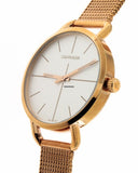 Buy Shop Calvin Klein Even White Dial Rose Gold Mesh Bracelet Watch for Women - K7B21626 USA Online