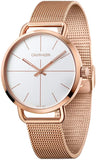 Buy Shop Calvin Klein Even White Dial Rose Gold Mesh Bracelet Watch for Women - K7B21626 USA Online