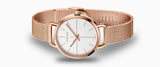 Buy Shop Calvin Klein Even White Dial Rose Gold Mesh Bracelet Watch for Women - K7B23626 USA Online