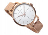 Buy Shop Calvin Klein Even White Dial Rose Gold Mesh Bracelet Watch for Women - K7B23626 USA Online