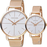 Buy Shop Calvin Klein Even White Dial Rose Gold Mesh Bracelet Watch for Women - K7B23626 USA Online