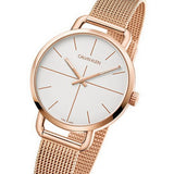 Buy Shop Calvin Klein Even White Dial Rose Gold Mesh Bracelet Watch for Women - K7B23626 USA Online