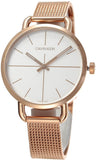 Buy Shop Calvin Klein Even White Dial Rose Gold Mesh Bracelet Watch for Women - K7B23626 USA Online