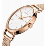 Buy Shop Calvin Klein Even White Dial Rose Gold Mesh Bracelet Watch for Women - K7B23626 USA Online