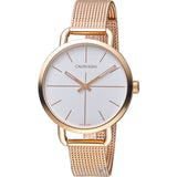Buy Shop Calvin Klein Even White Dial Rose Gold Mesh Bracelet Watch for Women - K7B23626 USA Online