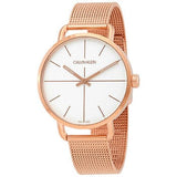 Buy Shop Calvin Klein Even White Dial Rose Gold Mesh Bracelet Watch for Women - K7B23626 USA Online