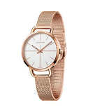 Buy Shop Calvin Klein Even White Dial Rose Gold Mesh Bracelet Watch for Women - K7B23626 USA Online