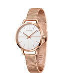 Buy Shop Calvin Klein Even White Dial Rose Gold Mesh Bracelet Watch for Women - K7B23626 USA Online