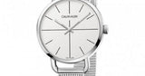 Buy Shop Calvin Klein Even White Dial Silver Mesh Bracelet Watch for Women - K7B23126 USA Online