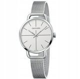 Buy Shop Calvin Klein Even White Dial Silver Mesh Bracelet Watch for Women - K7B23126 USA Online