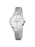 Buy Shop Calvin Klein Even White Dial Silver Mesh Bracelet Watch for Women - K7B23126 USA Online