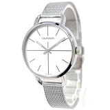 Buy Shop Calvin Klein Even White Dial Silver Mesh Bracelet Watch for Women - K7B23126 USA Online