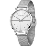 Buy Shop Calvin Klein Even White Dial Silver Mesh Bracelet Watch for Women - K7B23126 USA Online