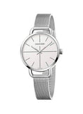Buy Shop Calvin Klein Even White Dial Silver Mesh Bracelet Watch for Women - K7B23126 USA Online