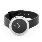 Buy Shop Calvin Klein Firm Black Dial Black Leather Strap Watch for Women - K3N231C1 USA Online
